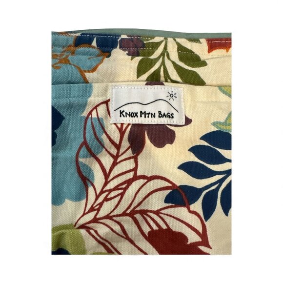 Handcrafted Knox Mtn Bags Floral Canvas Crossbody Bag With Adjustable Strap & Zi - Picture 2 of 7